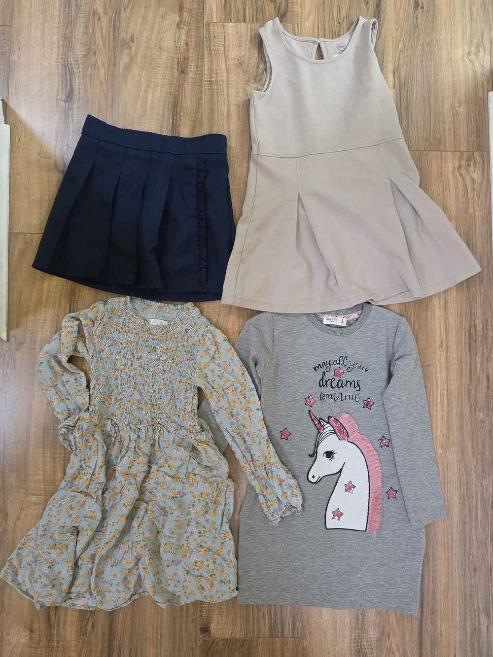 Little Girl Dress 3 Dress + 1 Skirt Bundle
